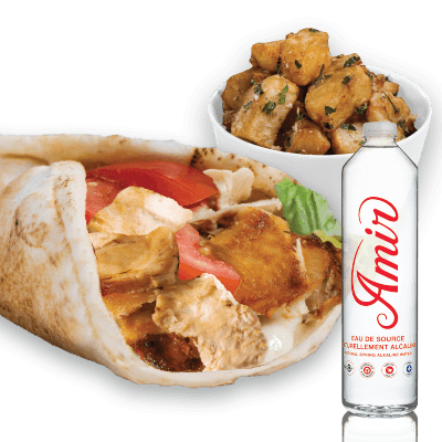 Trio pita au Shish Taouk