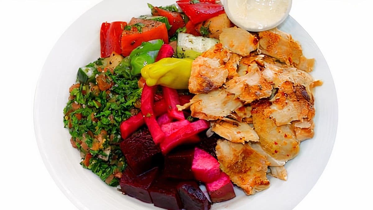 Assiette santé shish taouk poulet