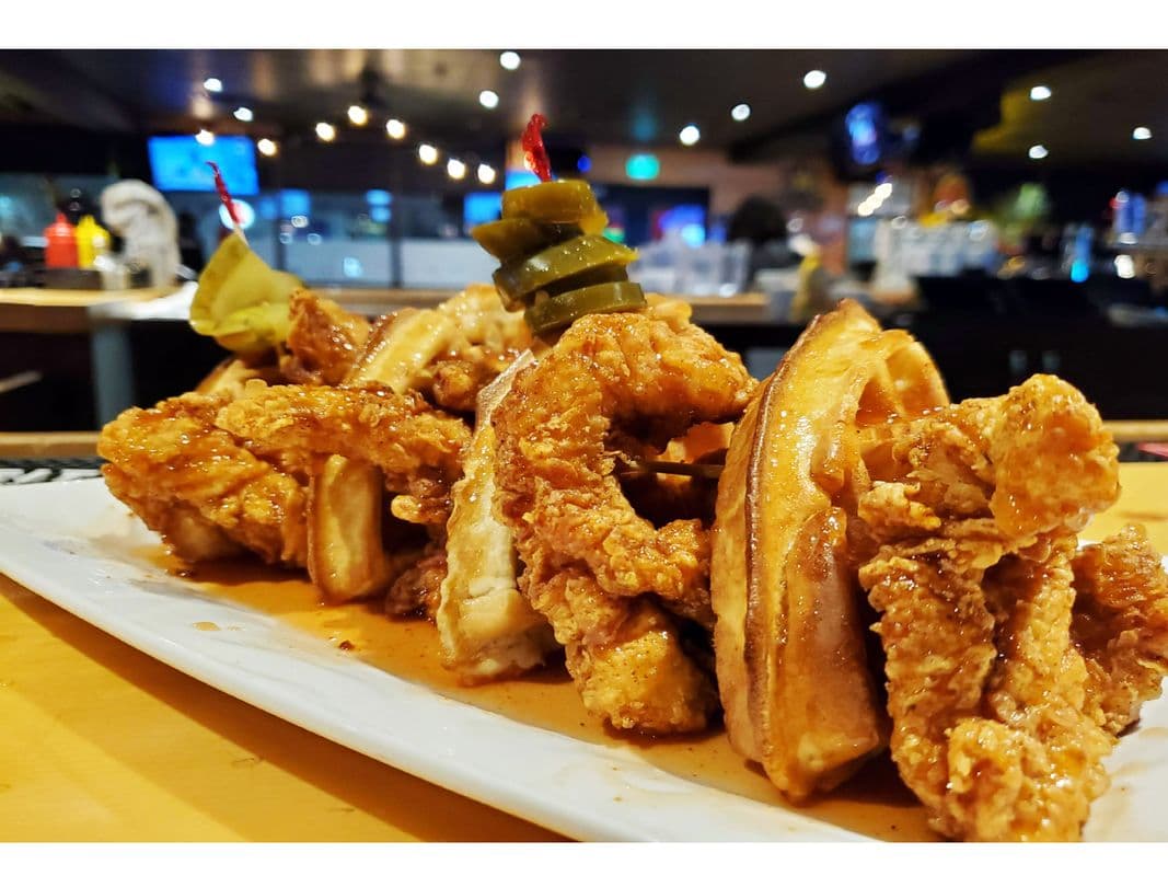 Ghost Pepper Hot or Not Chicken and Waffles (Great for sharing!)