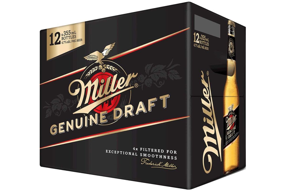 Miller Genuine Draft (12 Bottles) MGD (12 x 355 mL)