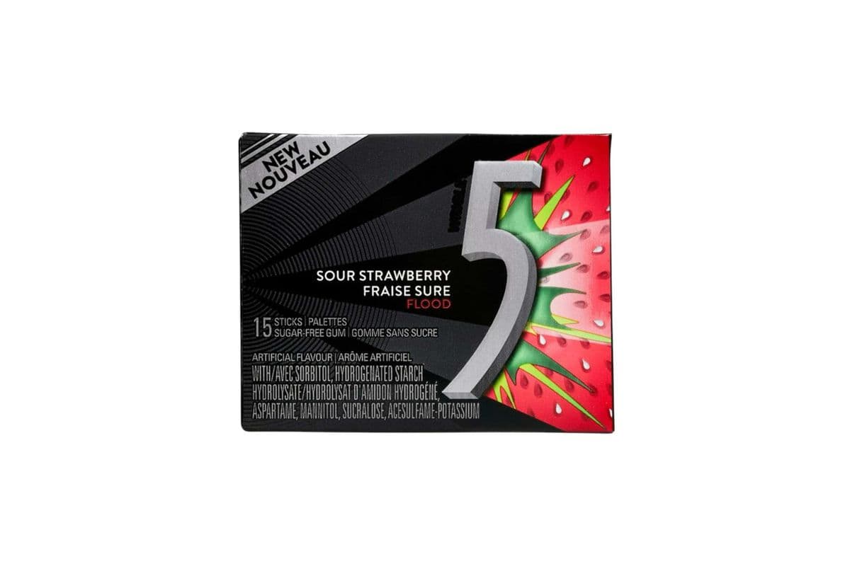 5 Gum Sour Strawberry (15pcs)