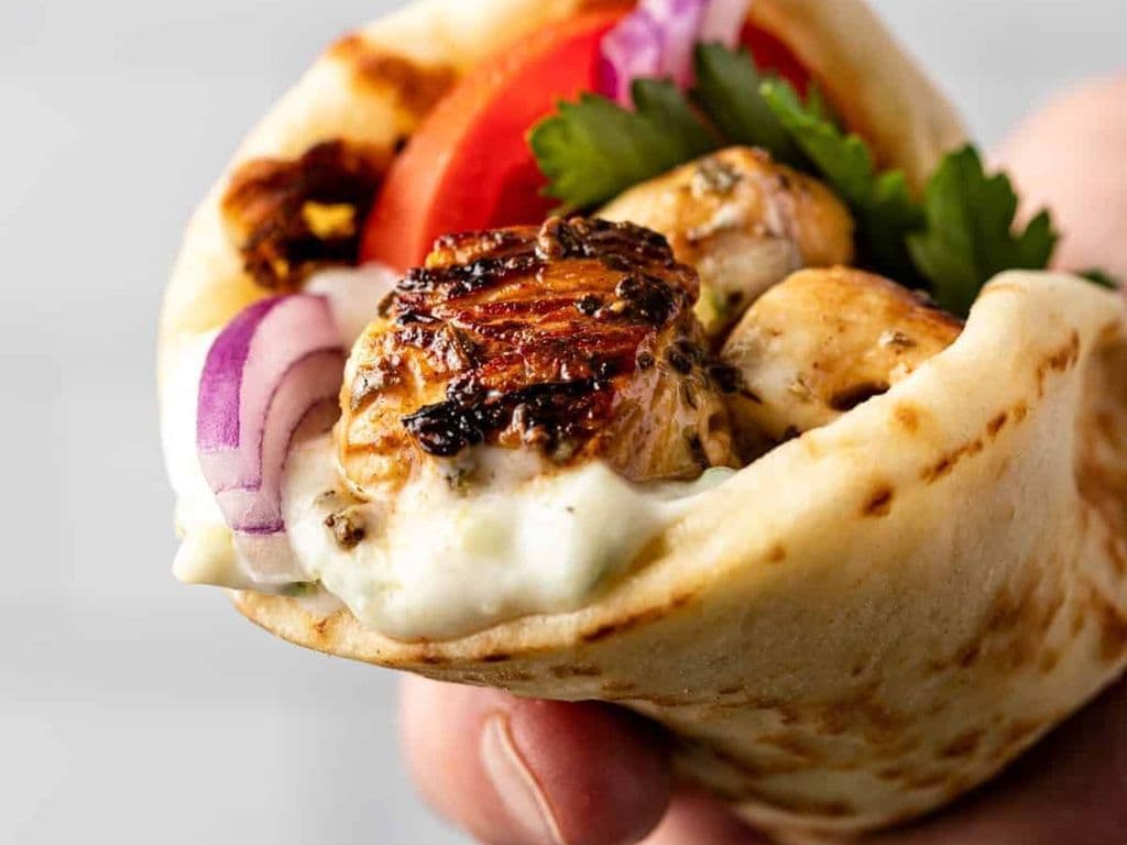 Pita Souvlaki au Poulet / Pita Chicken Souvlaki