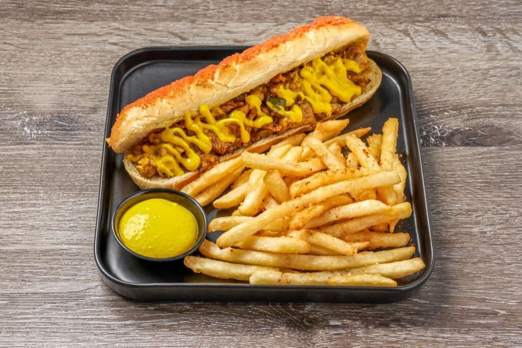 3. Crunchy Cheetos Fajitas Sandwich Beef or Chicken