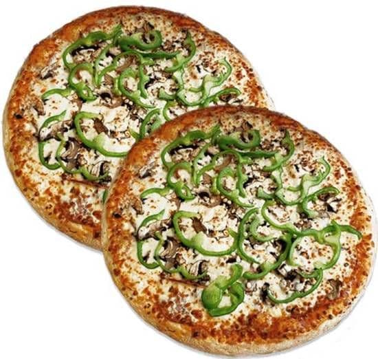 Two 16" Extra Large Halal All Dressed Pizzas / Deux pizzas extra-grandes de 16" halal toute garnies
