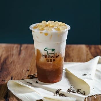 Earl Grey Tea Latte with Honey Pearl