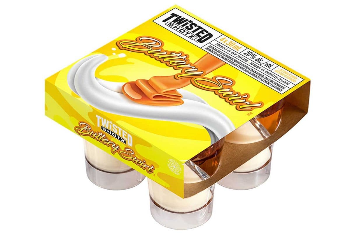 TWISTED SHOTZ BUTTERY SWIRL 4 SHOTS (4 x 30 ML)