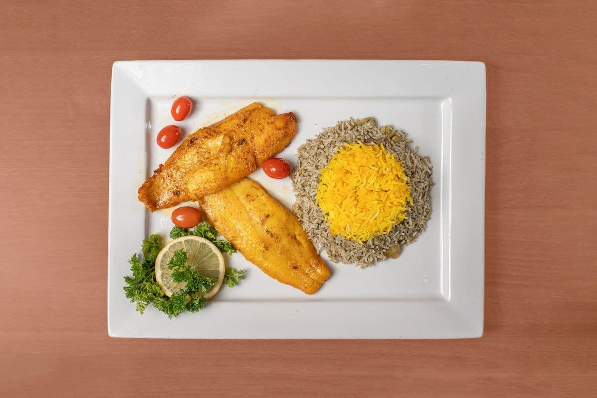 Atlantic White Fish Fillet and Baghali Polo