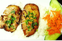 52. Lemongrass Chicken on Steamed Rice (2 pcs)