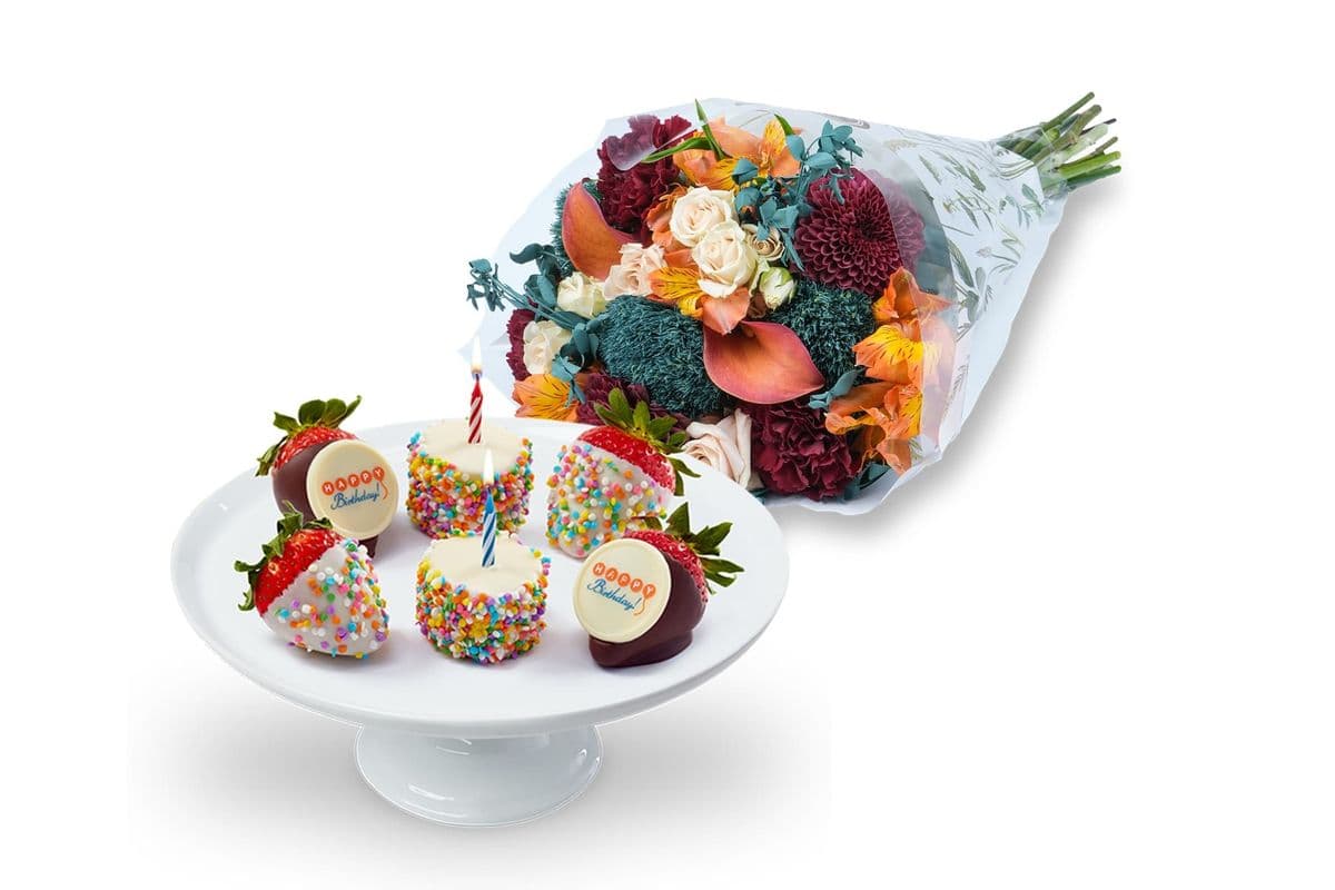 Birthday Flowers & Berries Box