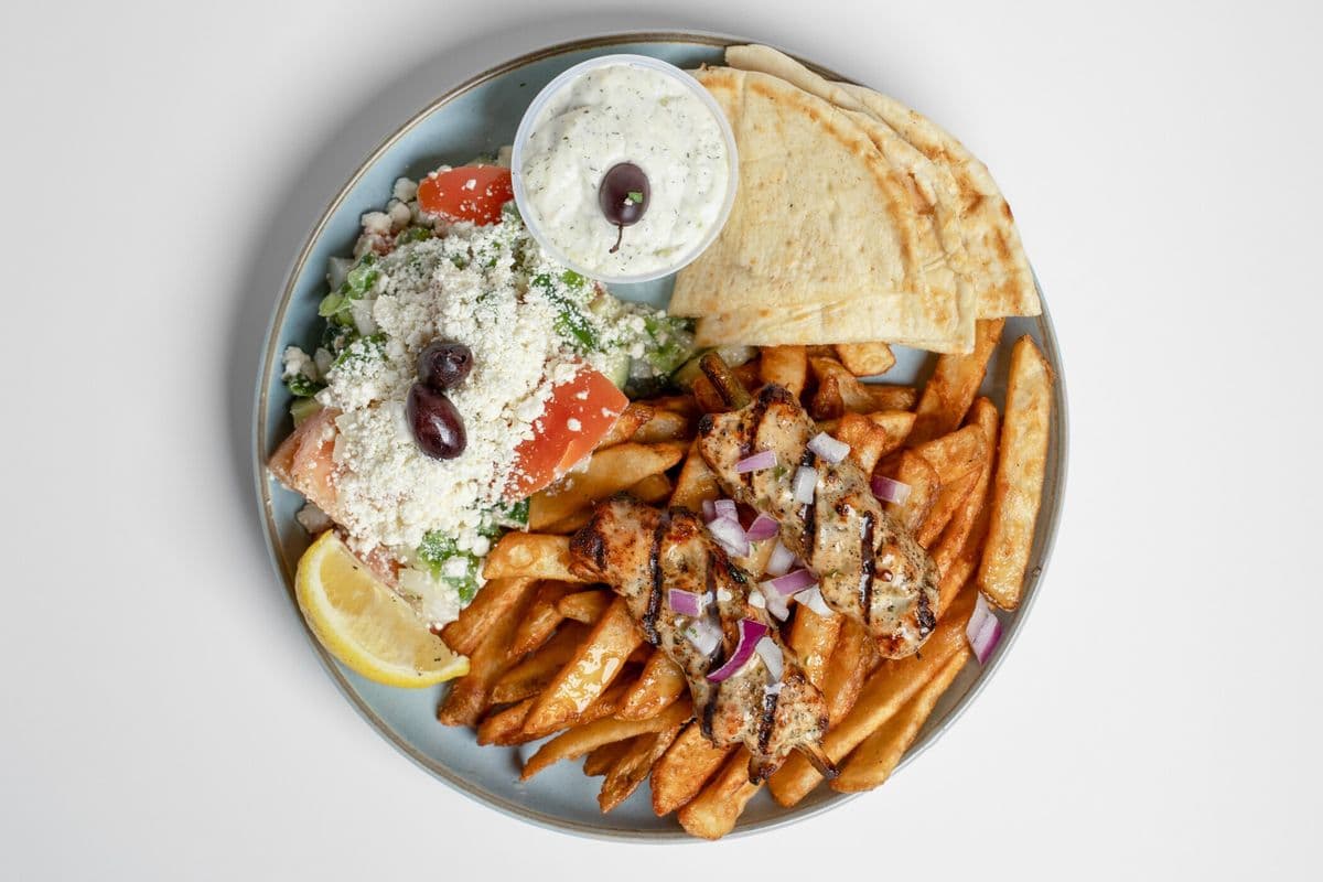 Chicken Souvlaki Dinner