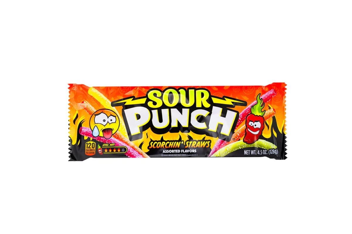 Sour Punch Scorchin' Straws