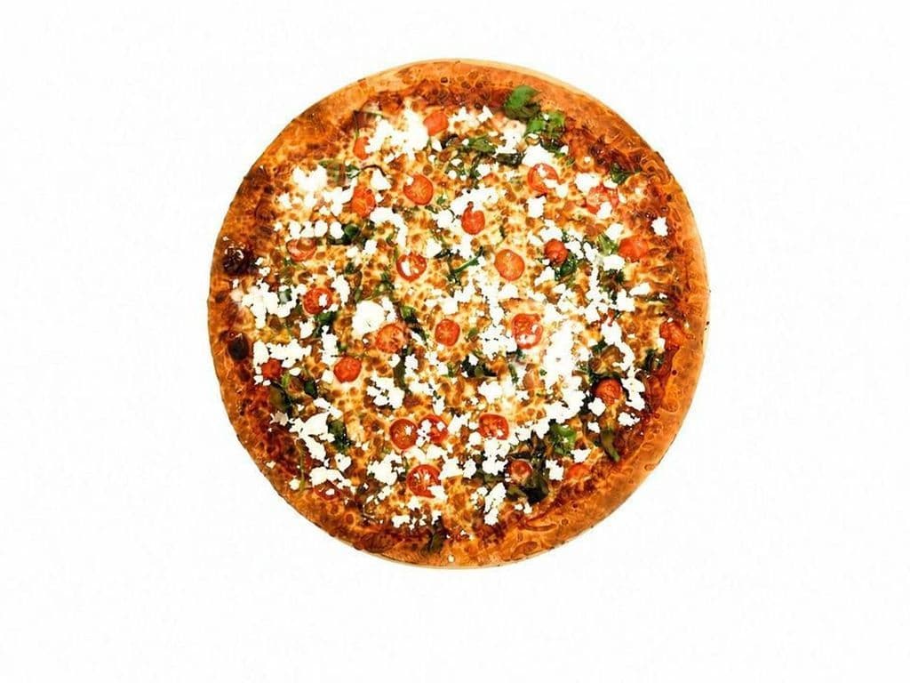 Spinach Tomato Feta Pizza