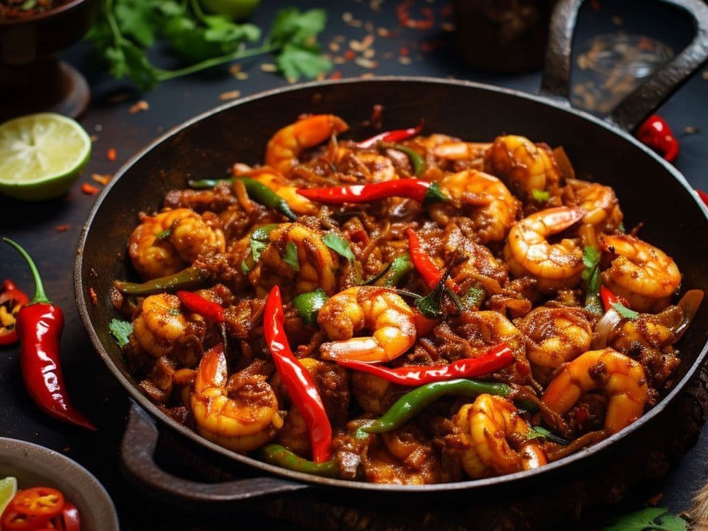 Chilli Shrimp / Crevettes Au Piment
