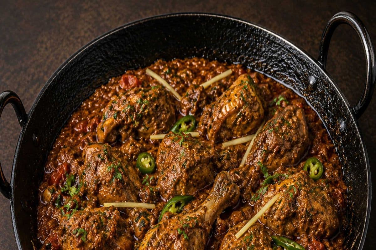 Chicken Lahori But Karahi (Desi Ghee)