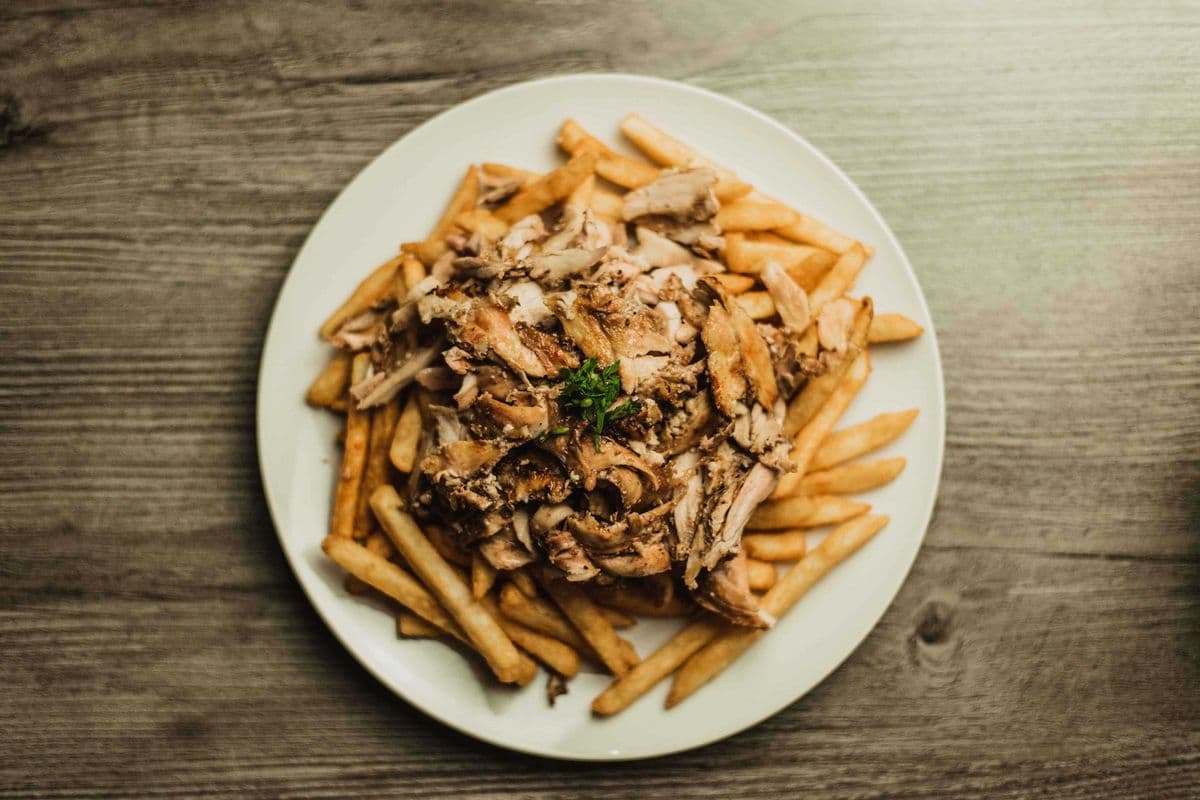 chicken Shawarma on Z'Sticks (Fries)