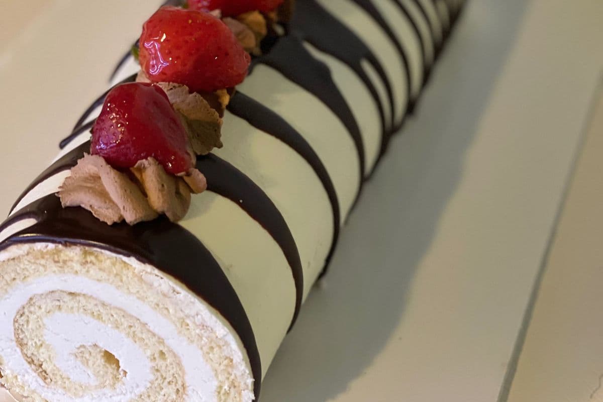 8" Strawberry Swiss Roll