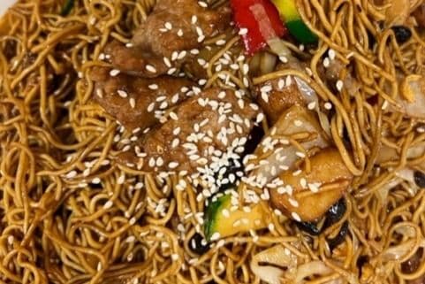 Beef with Black Bean Sauce Chow Mein