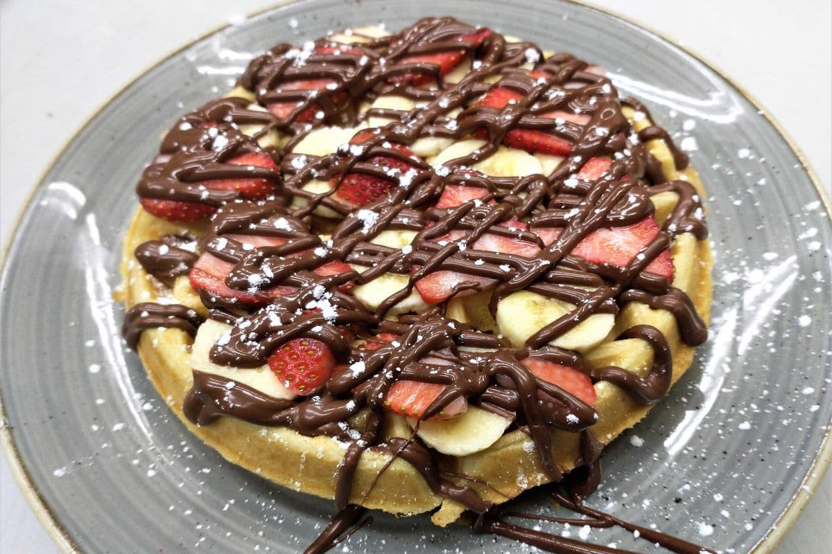 Strawberry Banana Nutella Waffle
