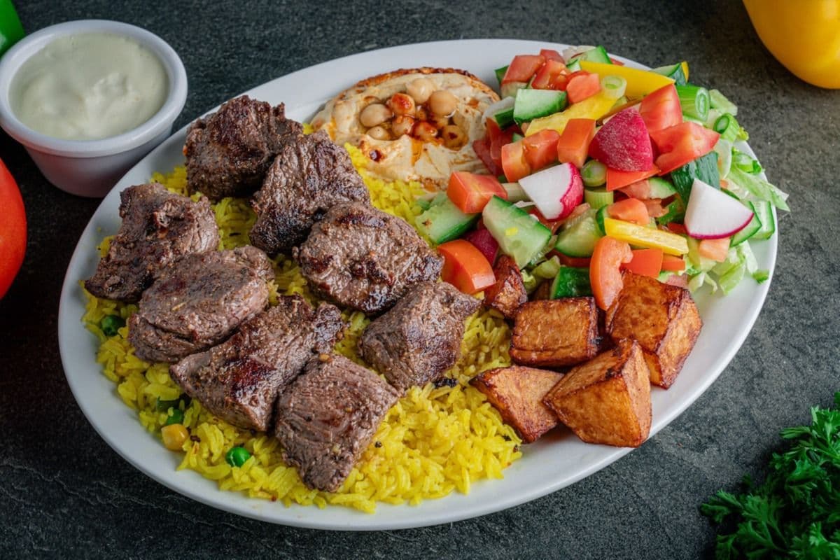Beef Tenderloin Rice Plate