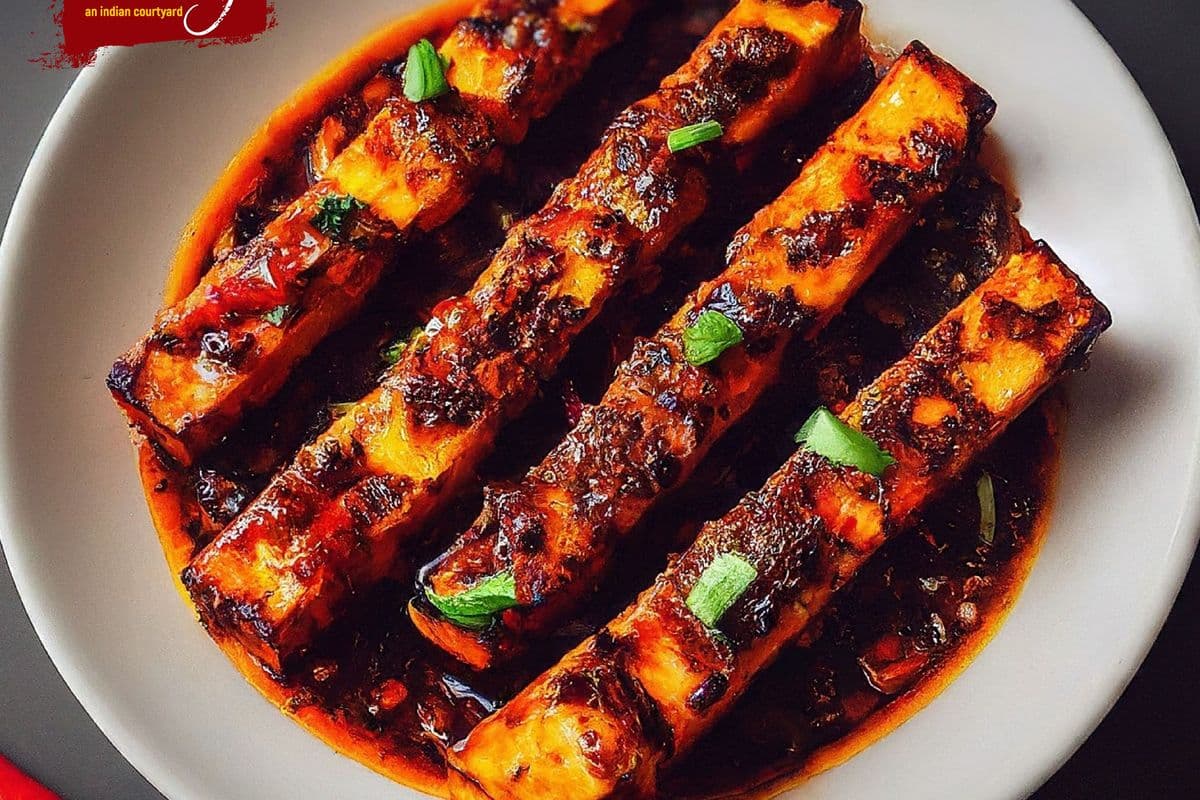 Szechuan paneer sticks -spicy