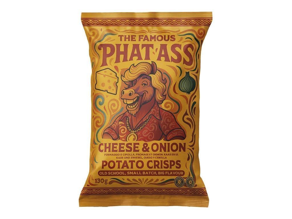 Phat A** Crisps Cheese and Onion Spanish Thick-Cut Chips 130g Snack