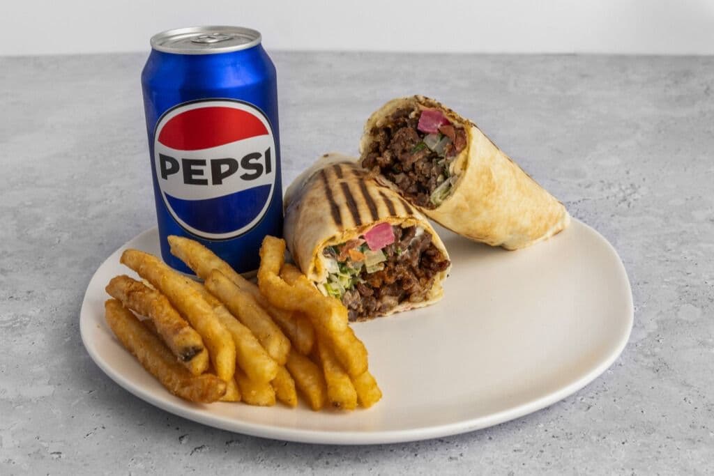 Philly Cheese Beef Steak Wrap Combo