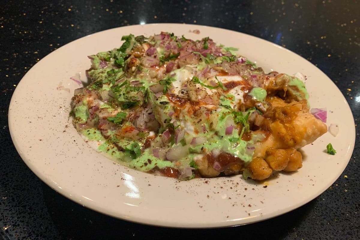 Vegetable Samosas Chaat