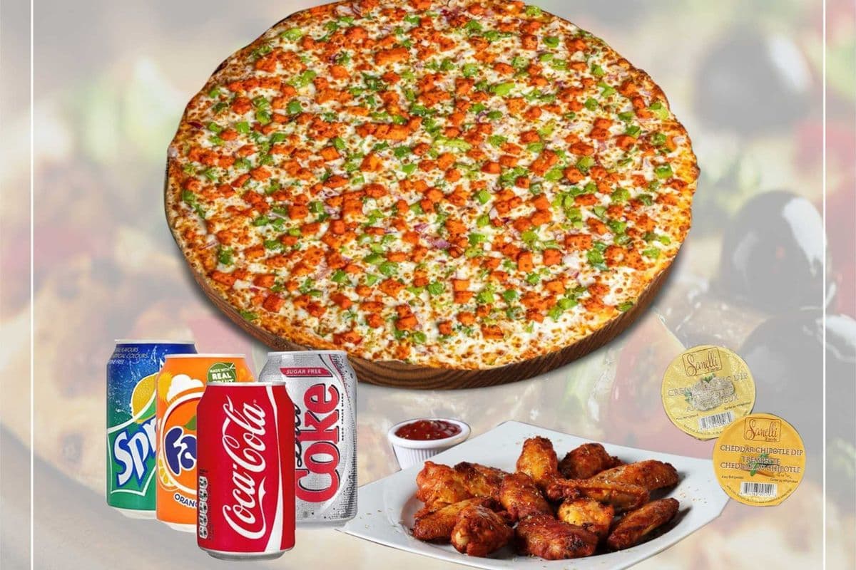 One Medium Pizza and Wings Combo
