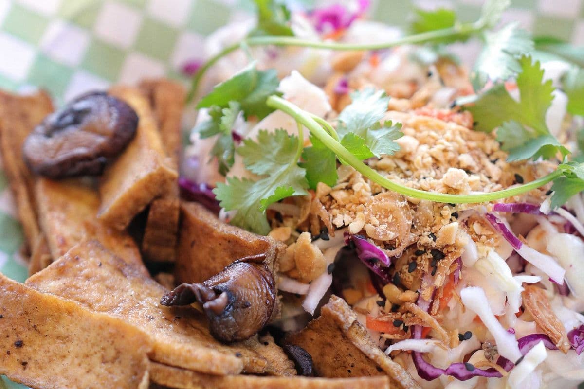 Tofu Mushroom Slaw