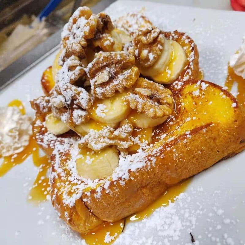 7. Banana, Caramel, Walnuts, Pancake, or French Toast