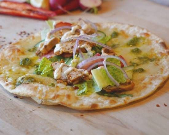 (Cheese and Basil pesto Bread ) Saj wrap