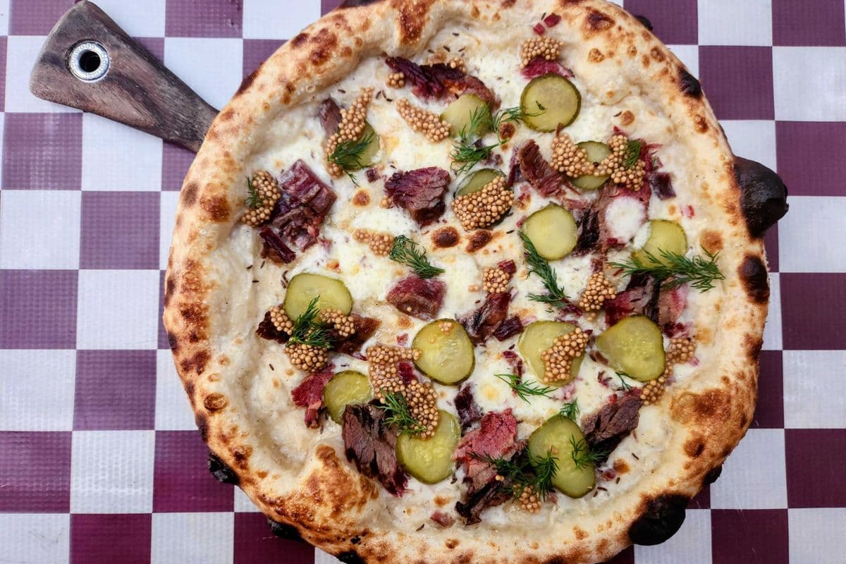 Pastrami & Pickle Pizza