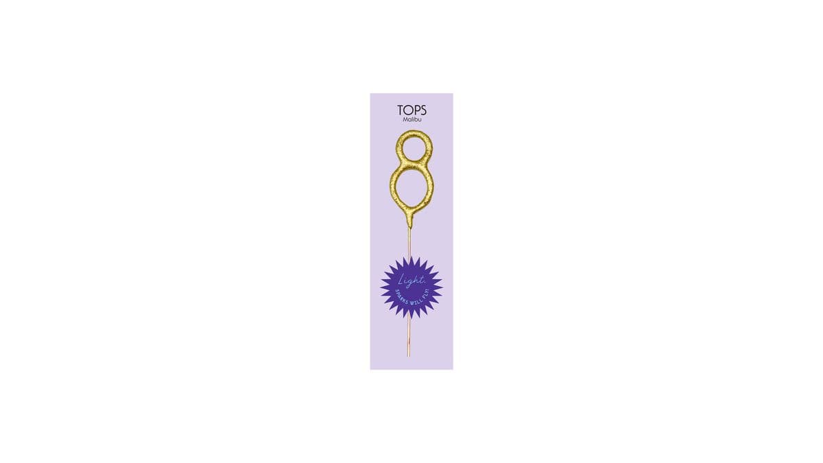 TOPS Malibu "8" Sparkler Candle