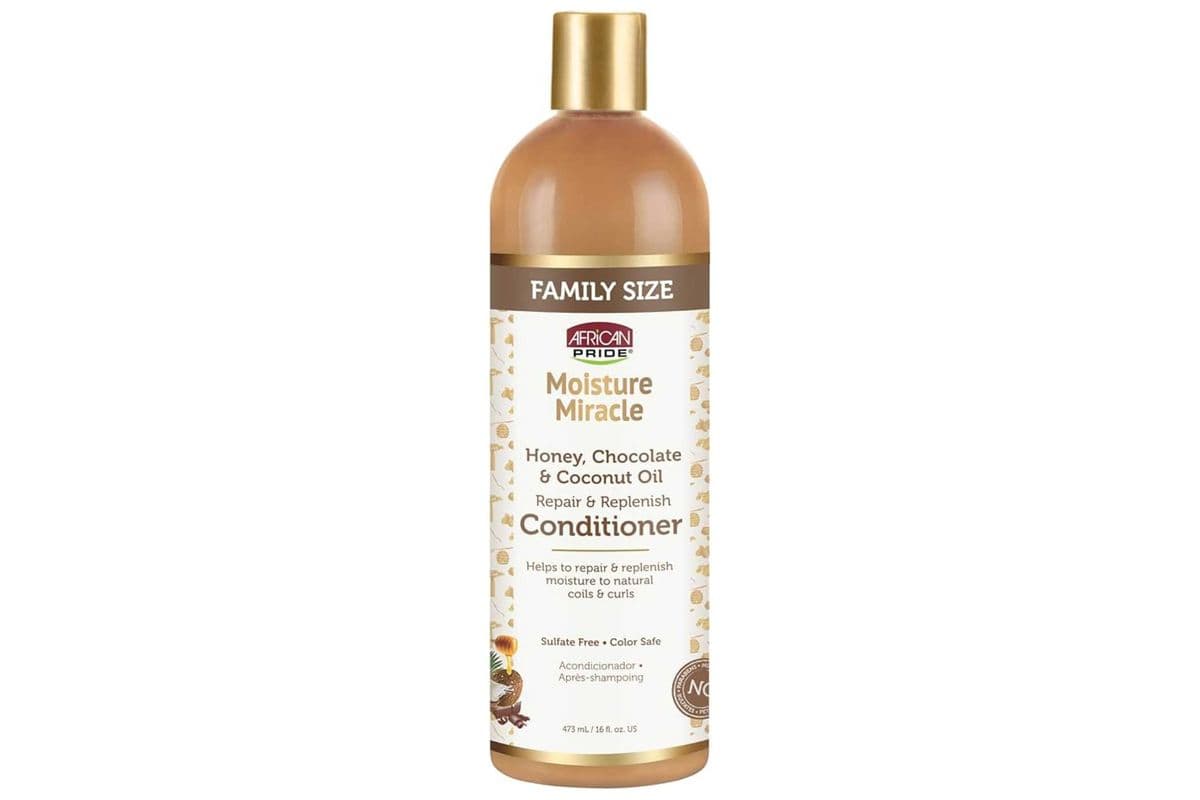 AFRICAN PRIDE Moisture Miracle Honey, Chocolate & Coconut Oil Conditioner 16oz
