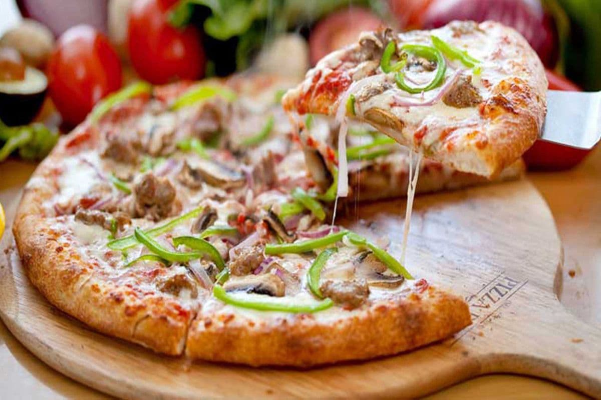 8" Mushroom and Green Pepper Pizza