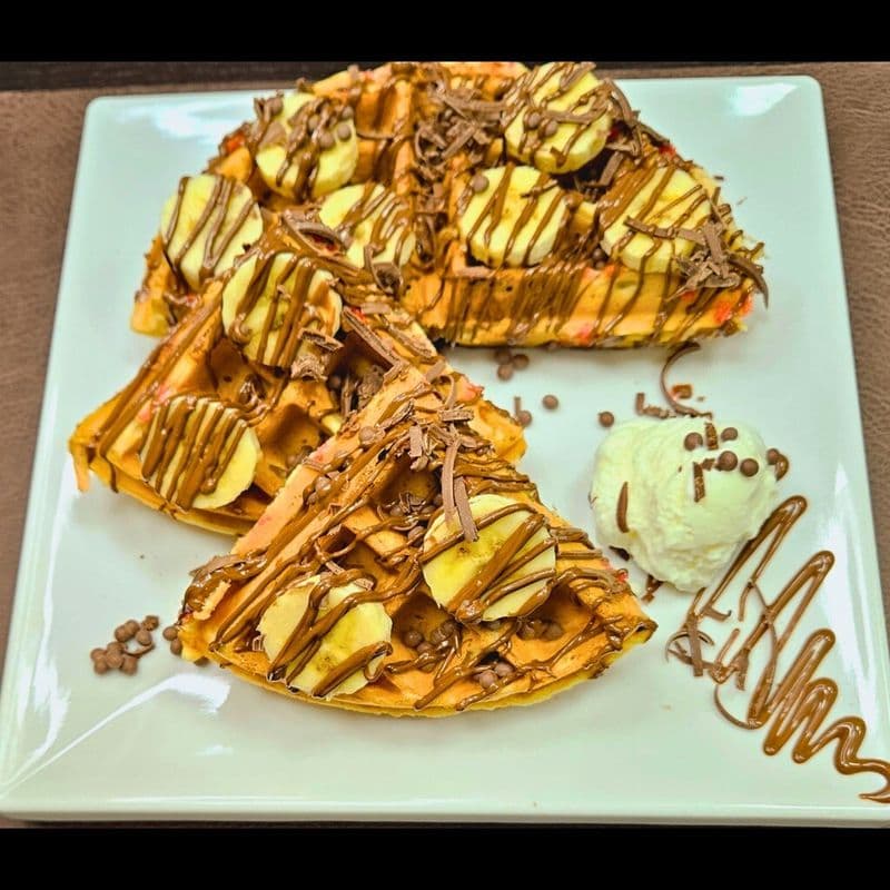 Banana Drizzle Waffle