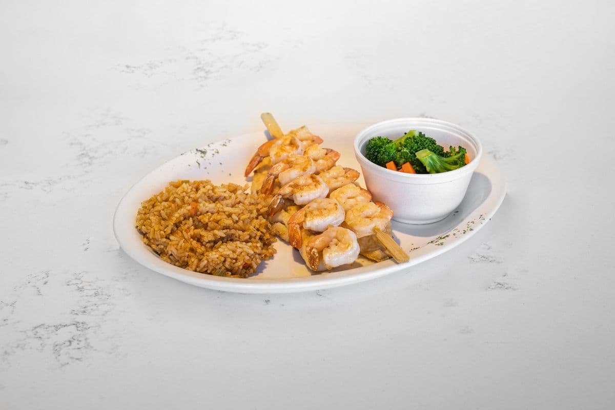Grilled Haddock and Grilled Garlic Shrimp