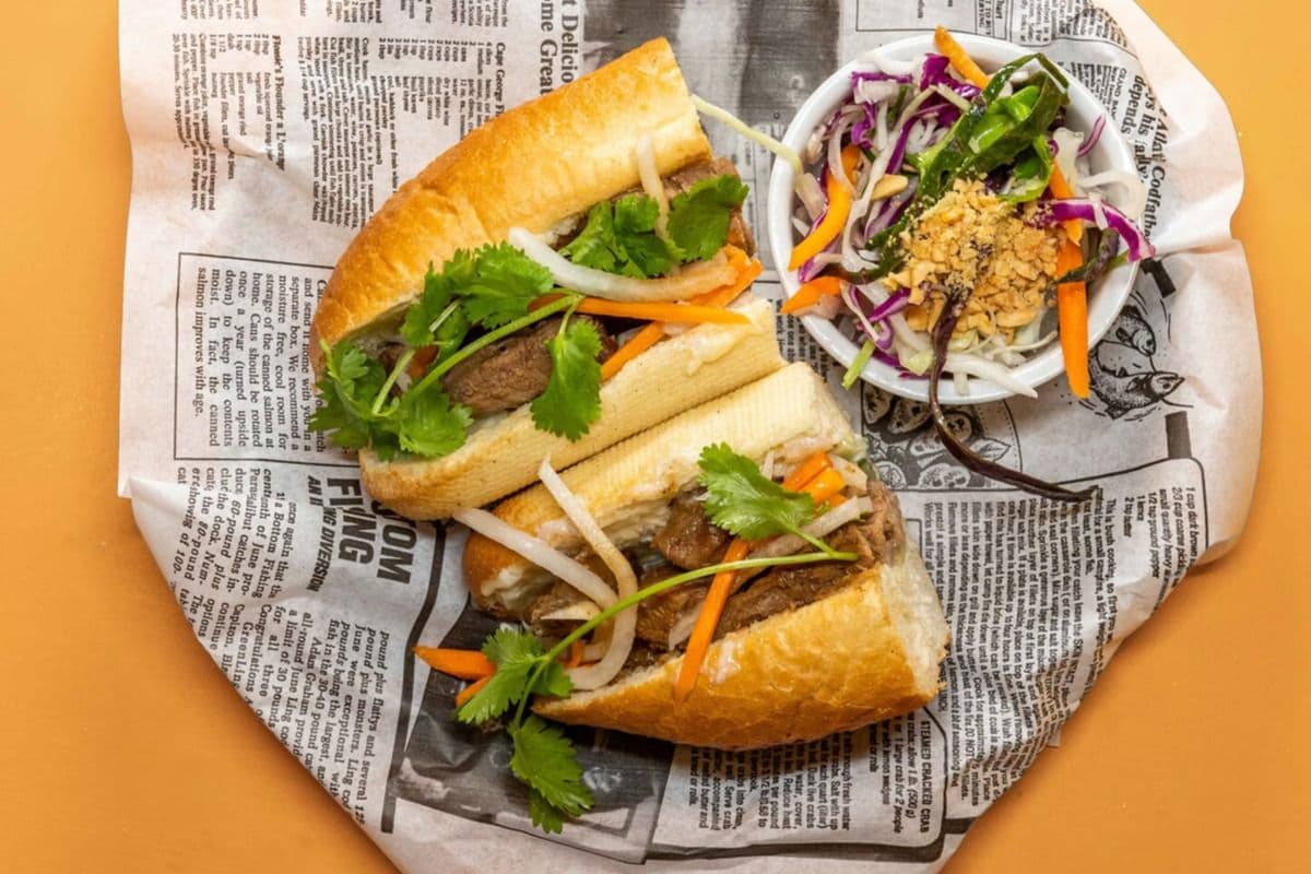 Combo Lemongrass Pork Sandwich, Side, and Drink