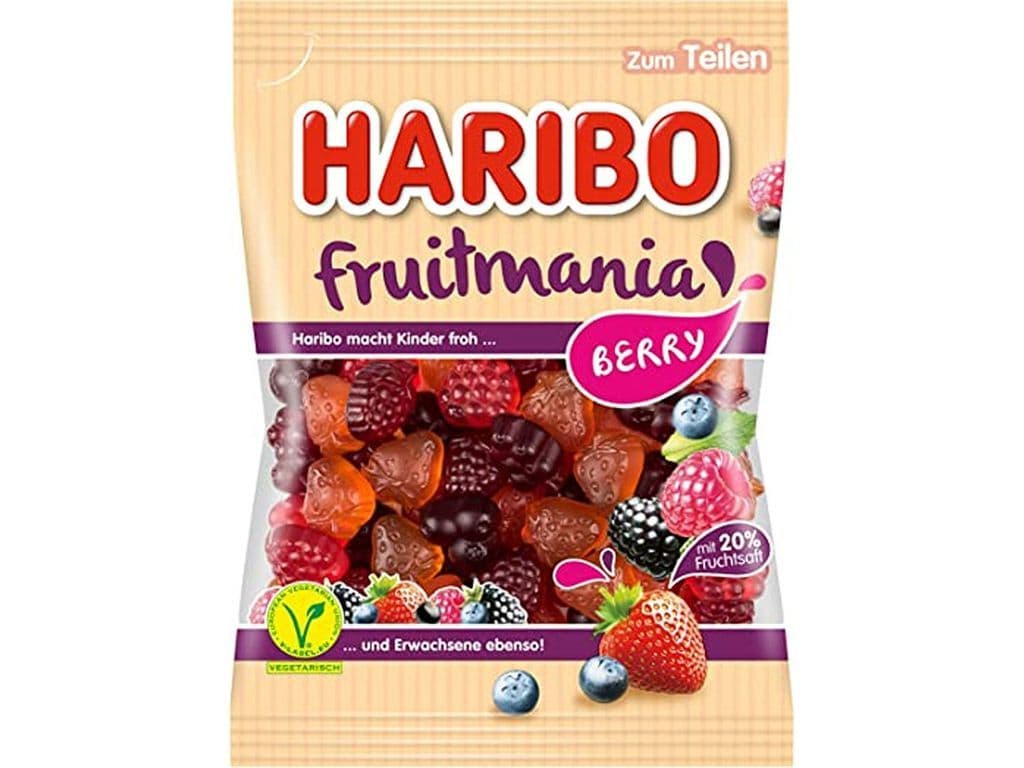 Haribo Fruitmania Berry Gummy Fruit Candy Bag