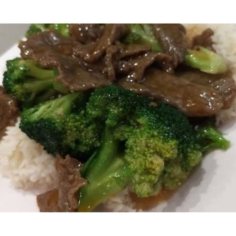 西兰花肉饭 Sliced Meat& Brocolli on Rice