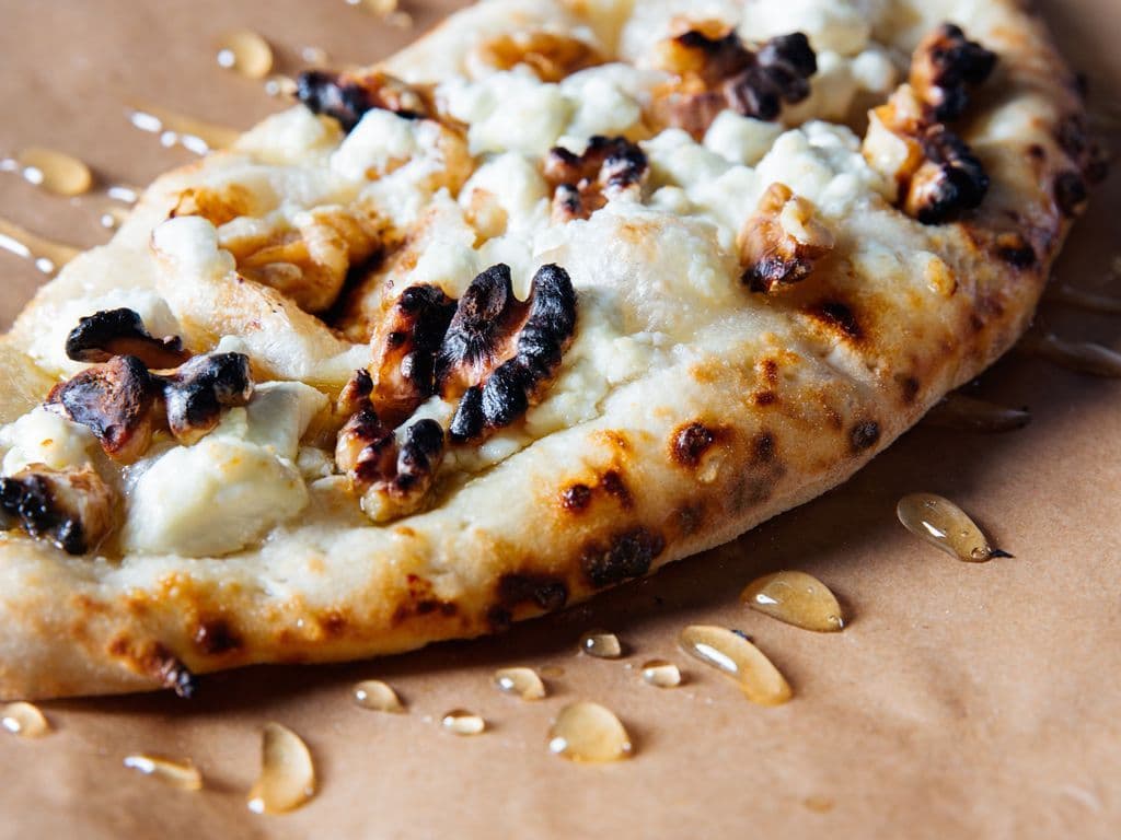 Goat Cheese, Honey and Crushed Walnuts