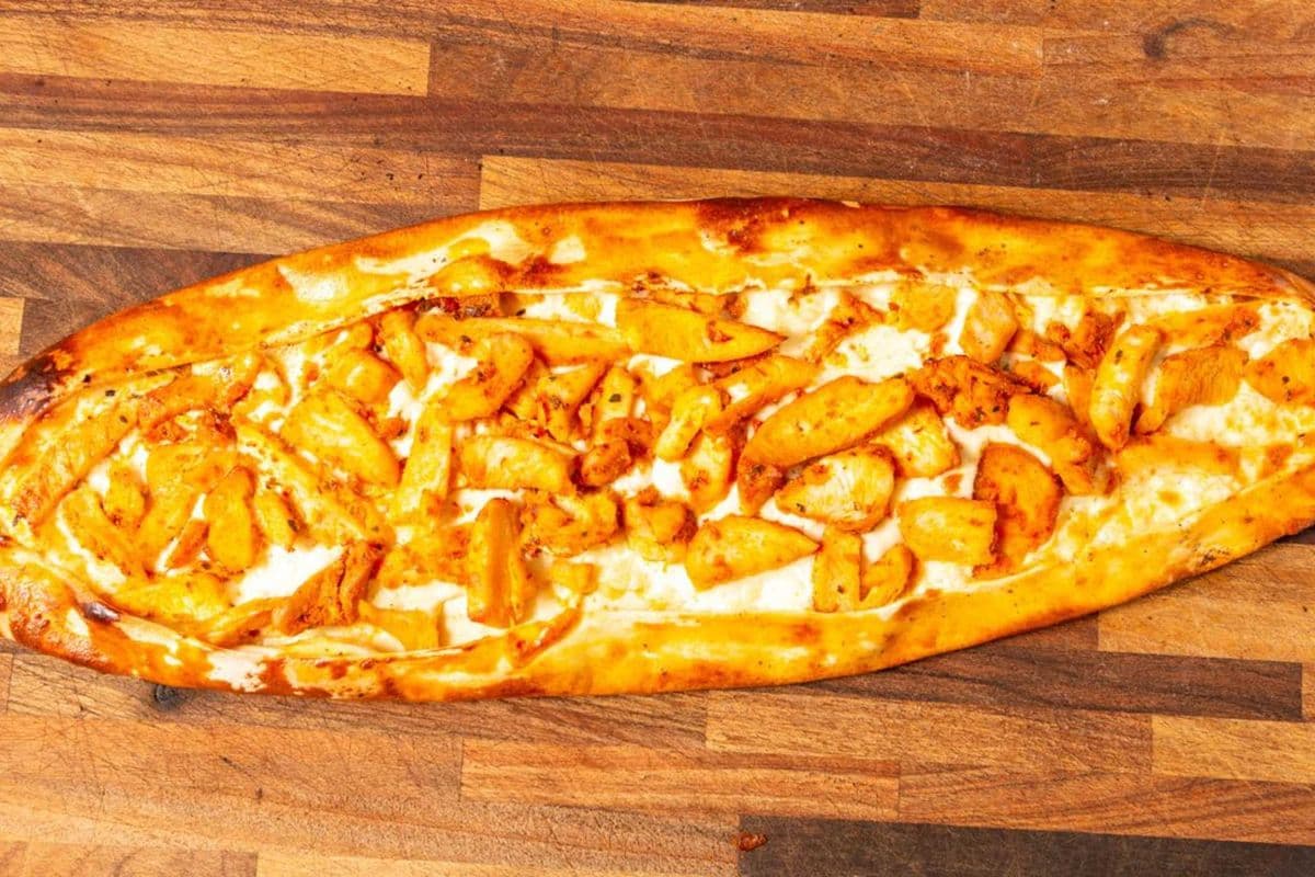 9. Chicken Strips and Mozzarella Cheese Pide