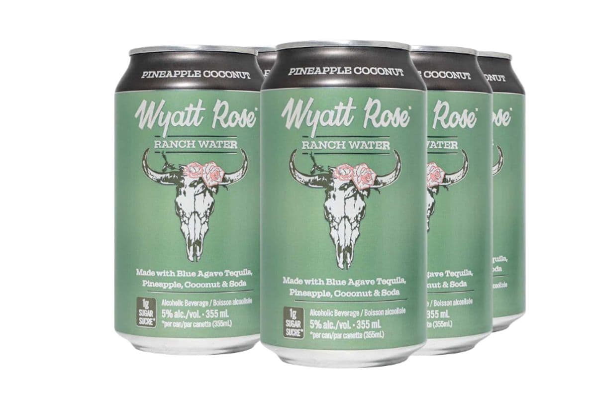 Wyatt Rose Ranch Water Pineapple Coconut (6 pack) (6 x 355 ml Cans)