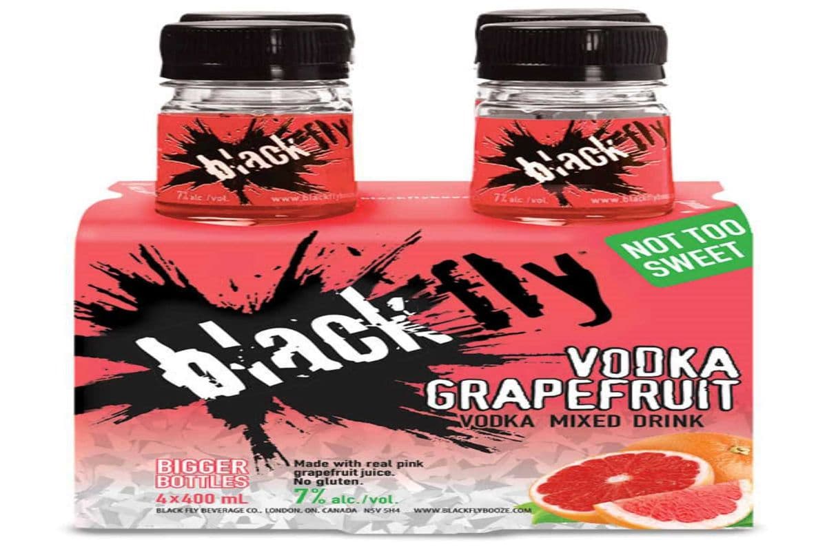 BLACK FLY VODKA GRAPEFRUIT 4 BTLS (1 x 4 BTLS)
