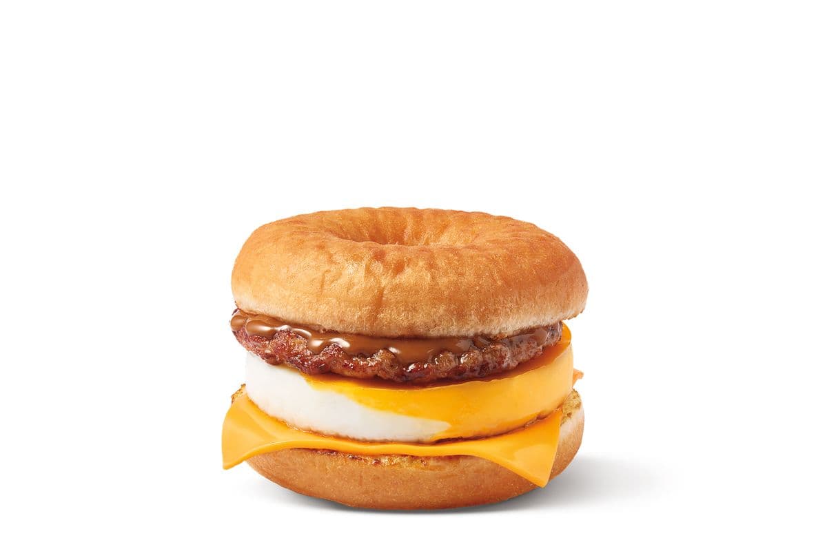 Egg & Cheese Maple Donut Breakfast Sandwich