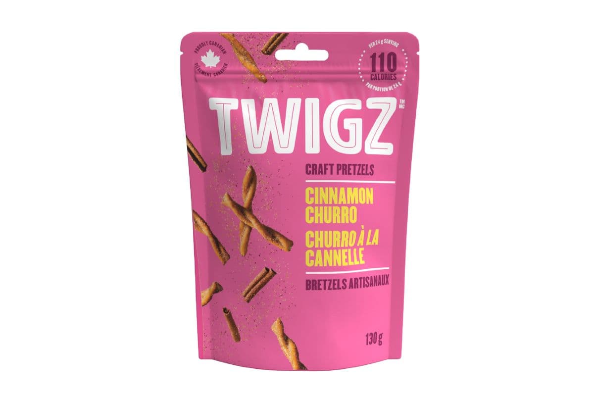 Twigz pretzels churro a la cannelle (130g) 77840 / Twigz Pretzels Cinnamon Churro (130g) 77840