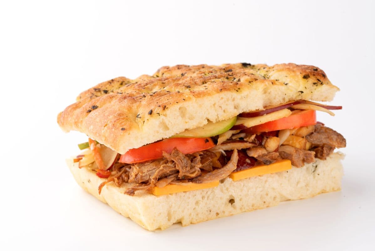 Pulled Pork with Crispy Apple Slaw.