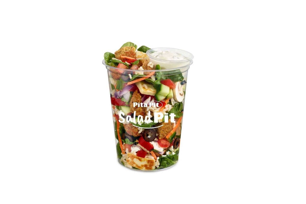 Shaker Salad - Lemon Falafel and Halloumi