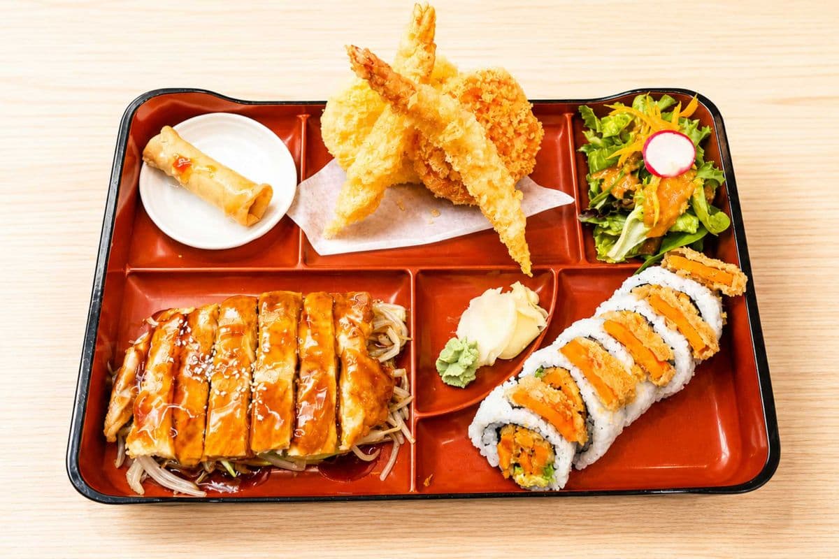 Chicken Teriyaki Tempura Lunch Box