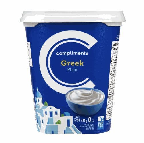 Compliments Greek Yogurt 0% Plain 650g